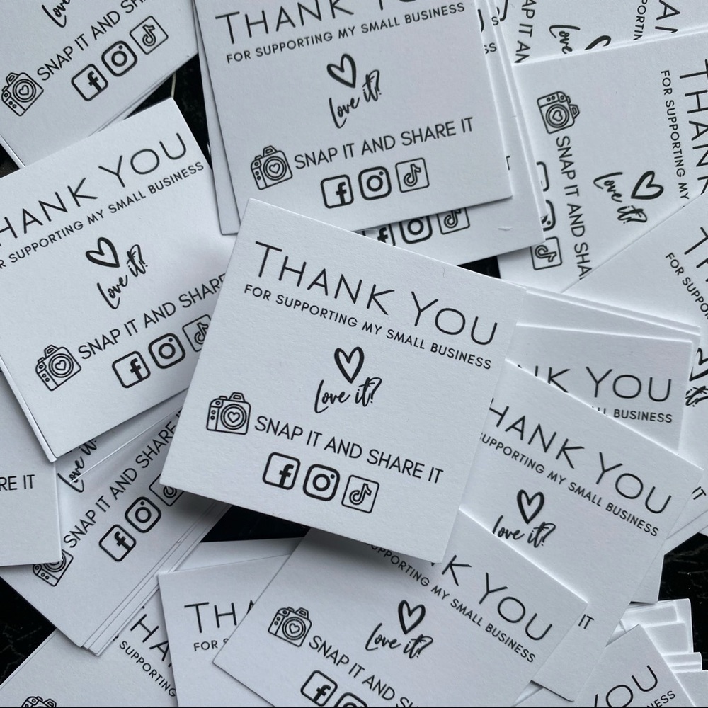 Thank You For Supporting Small Business Cards - Picture 2 of 3